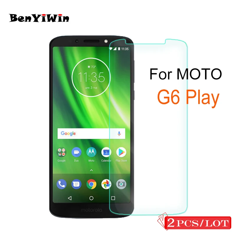 

2PCS Tempered Glass Scratch Proof Protective Film High Quality Case for MOTO G6 Play Screen Protector for Motorola G6 Play Glass