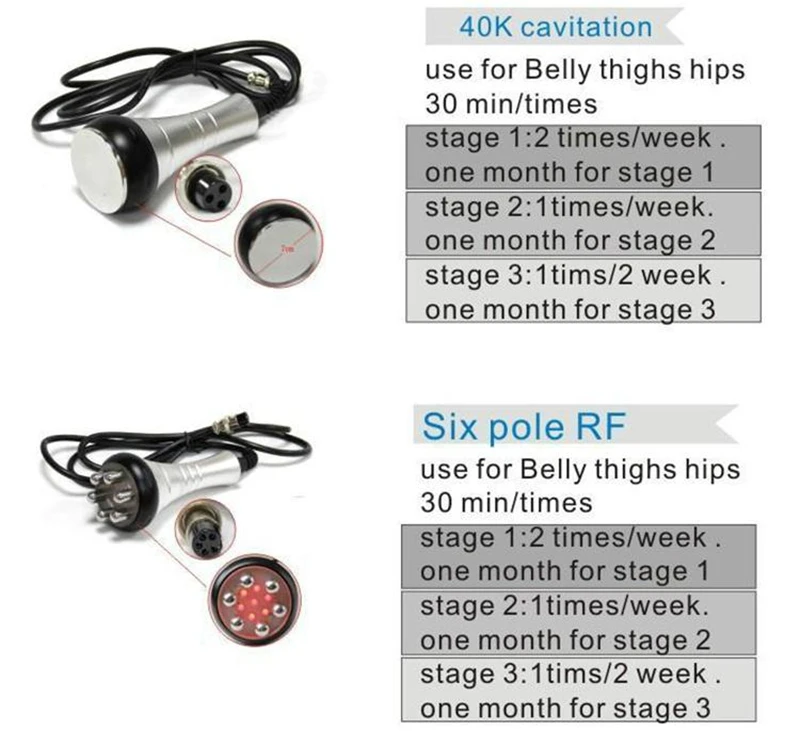 Multifunction Cavitation 40K Ultrasonic Liposuction Radiofrequency Vacuum Bipolar RF Machine Slimming Beauty Equipment  (18)