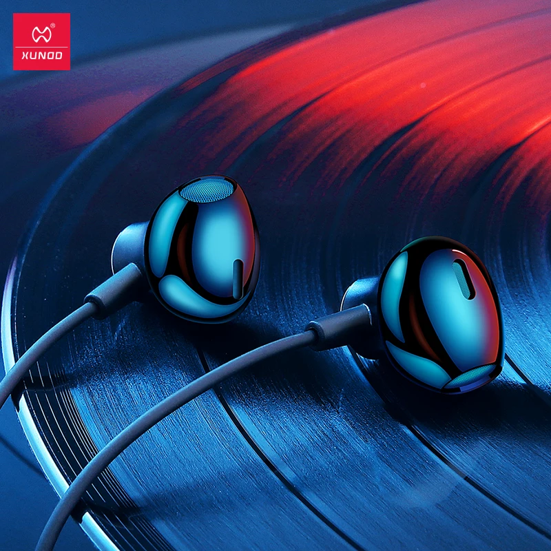 

XUNDD Stereo Gaming Earphone WIth Microphone for iPhone Samsung Xiaomi Huawei human sound headsets in-ear Earbuds echo