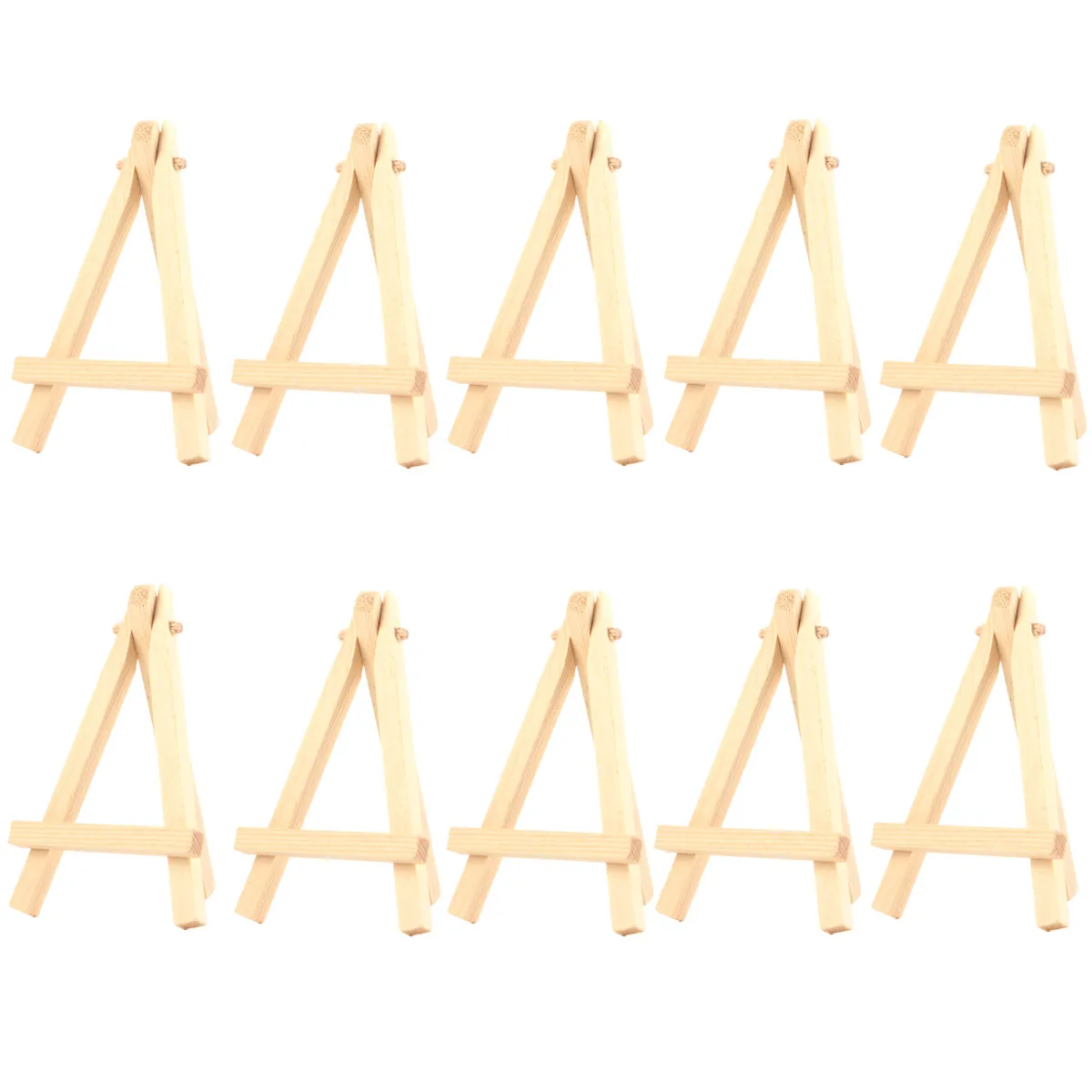 

10pcs Mini Wooden Easels Art Painting Card Stand Display Table Holder Drawing for Kids School Student Artist Supplies 7*12cm