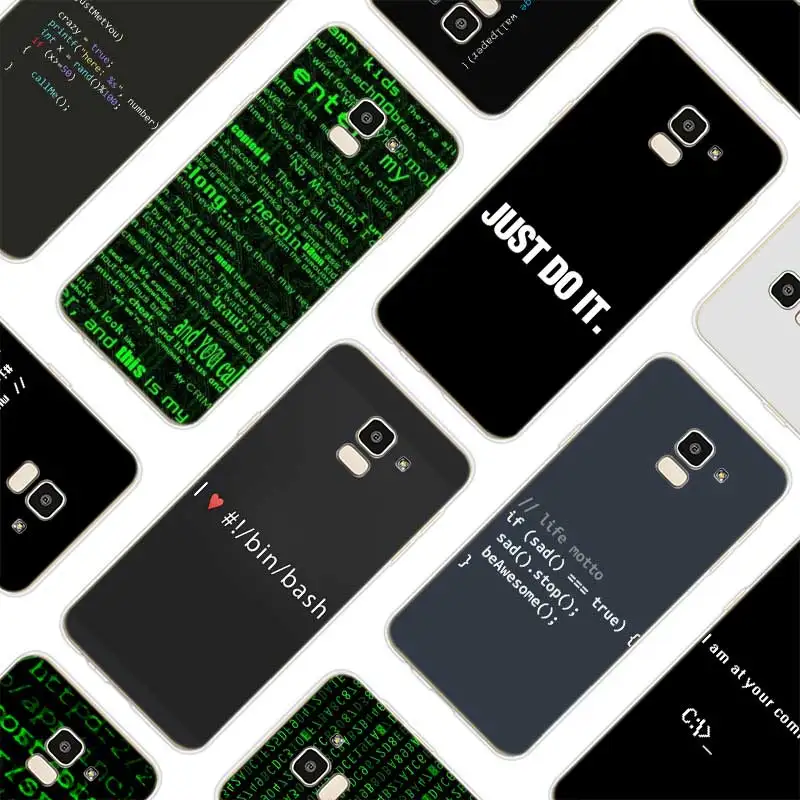 

Silicone Soft Phone Case Colorful Program Words For Samsung Galaxy j8 j7 j6 j5 j4 j3 Prime Plus 2018 2017 2016