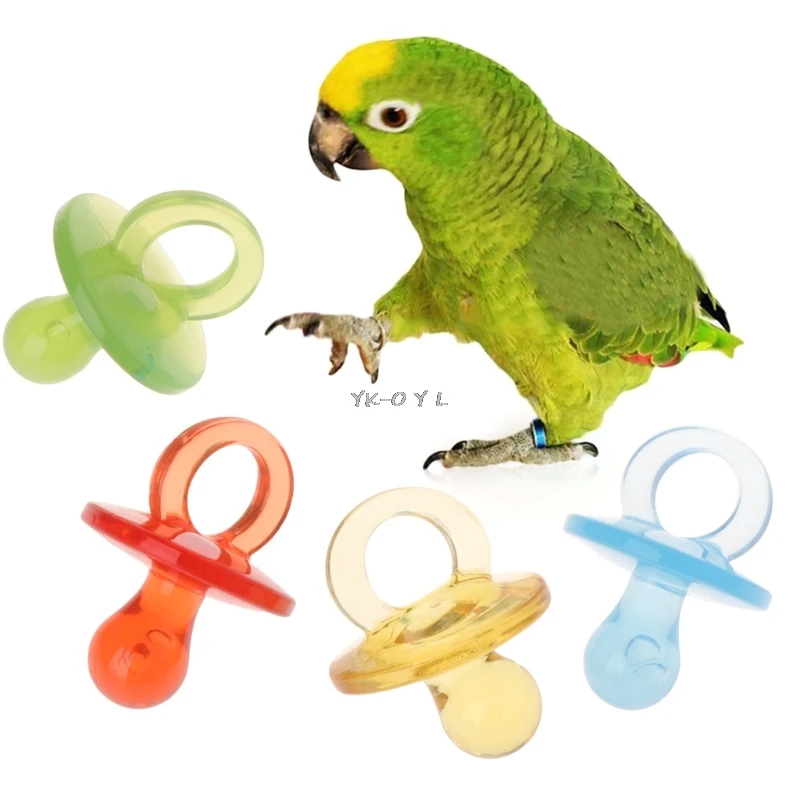 4 шт. попугай игрушки акриловые соски жевать Красочные товары для птиц DIY аксессуар