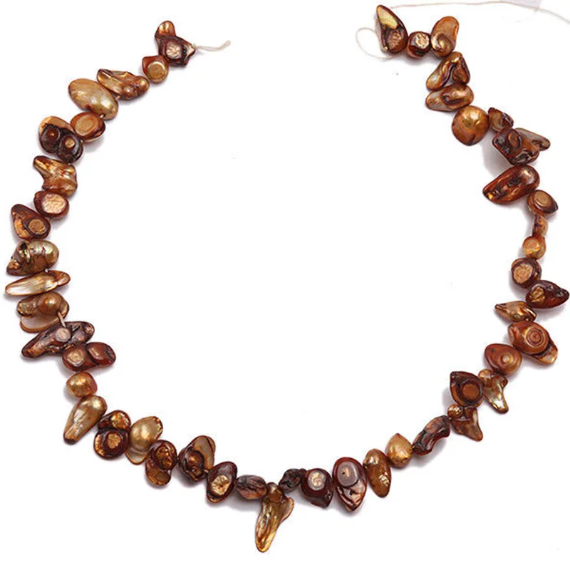 

JYX Pearl Beads Irregular Baroque Shape Cultured Freshwater Pearl Jewelry making Handmade Strand String 15"