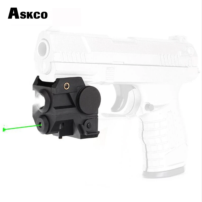 CREE LED Flashlight//light+Green Laser sight Fit for pistol//gun Handgun 20mm rail