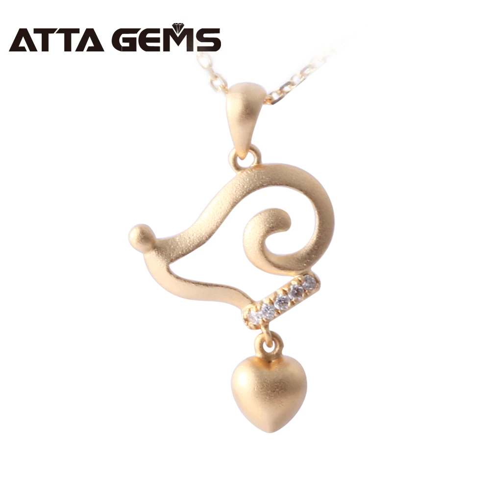 

Fine Jewelry 18 karat Gold Dog Pendant For 2018 New Year Gift Animal Design With Natural Diamond Brand Jewelry