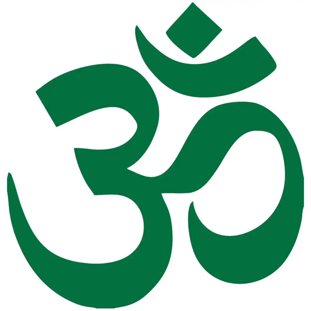 AUM Om Symbol Hinduism духовная Наклейка на стену автомобиля Высокое качество Заводская распродажа прямые наклейки Muraux Настенная роспись J447 - Цвет: green