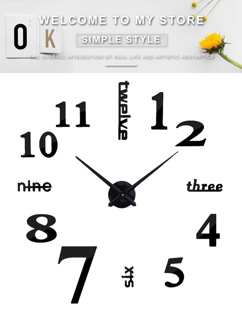  wall clock mickey kitchen big clock wall mirror wall clock watch in wall home watch for wall decor acrylic mirrored decorative sticker wall clock metal pendulum clock watch for wall double sided (1)