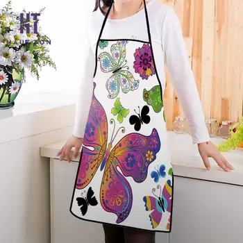 

Antifouling Apron Butterfly Decorated Elegant Apron Bibs For Women Kitchen Cooking Baking Accessories
