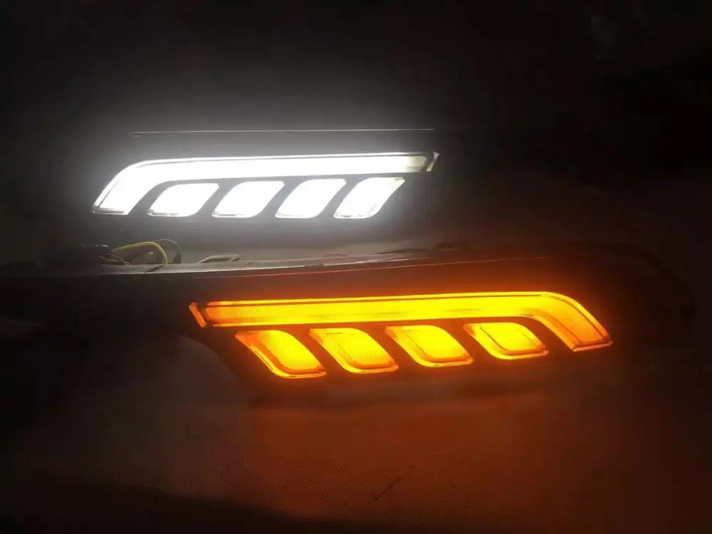 

DK motion For Volkswagen Golf 7 Daytime Running Light Car DRL Lamp with led light White DRL Yellow Signal Light