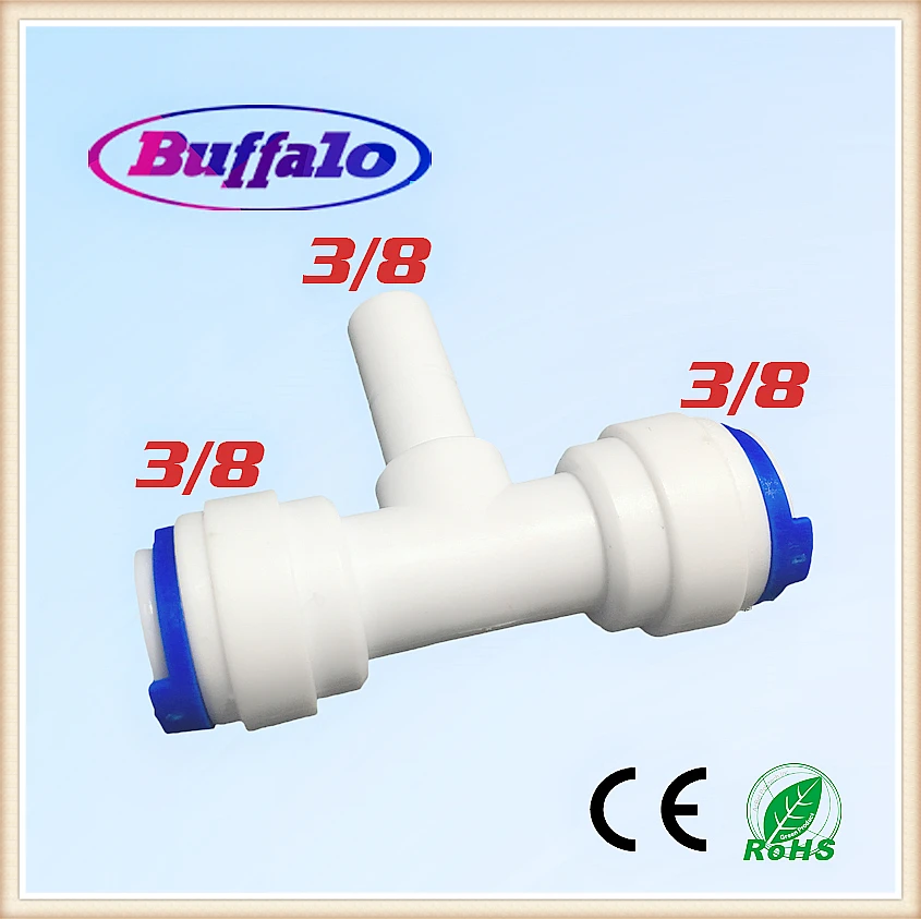 

100PCS Express Water Stem Branch plug Tee 3/8" Plastic pipe Fitting Connection Water Filters / RO System hose connector terminal