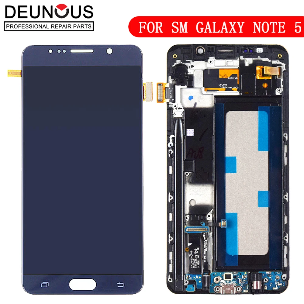 

New TFT Display For Samsung Galaxy Note 5 LCD Digitizer Sensor With Frame Touch Screen For Samsung Note 5 N920f N920T LCD Screen