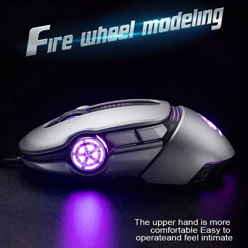 

Universal Optical Mice Gaming RGB Backlight Ergonomic Mouse USB Portable Wired Mouse Working