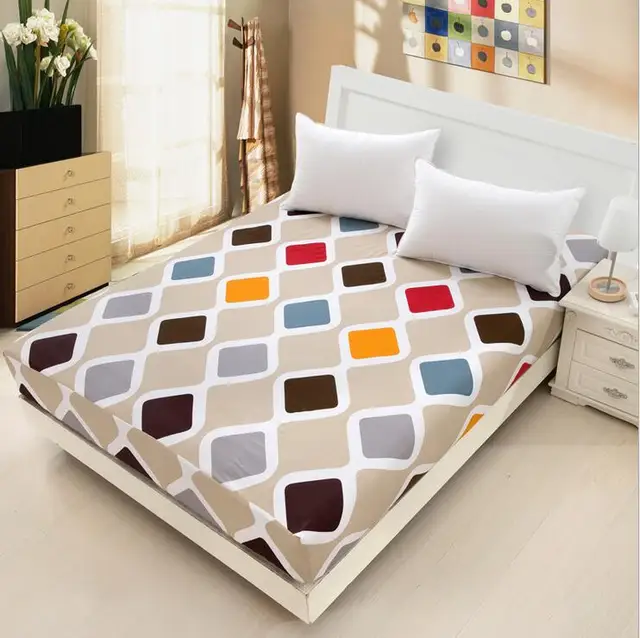 2015 Bed Fitted sheet Elastic bed sheet 120*200cm/150*200cm/180*200cm