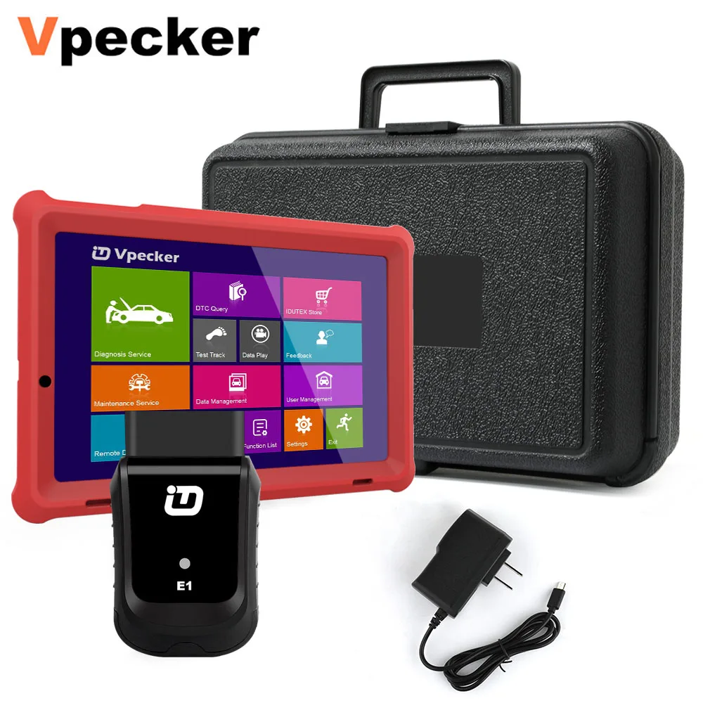 Vpecker E1 wifi автомобильный диагностический инструмент OBD2 сканер планшет для автомобиля ABS подушка безопасности SRS масло сброс Профессиональный сканер автомобильный OBD - Цвет: Vpecker E1 US Tablet