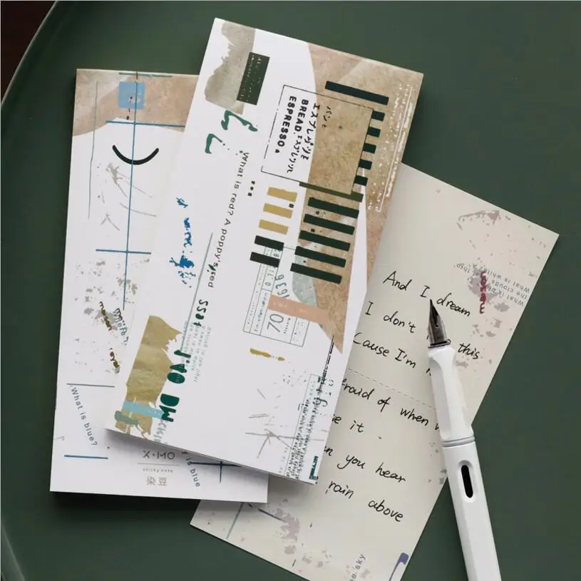 

Creative Pastoral Poetry series of sticky notes Memo pad Tearing the schedule for portable notebook School Supply Bookmark