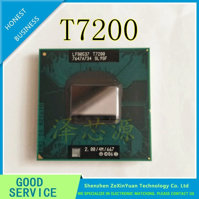 T7200 7200 SL9SF Процессор 4 м разъем 479 (Кэш/2,0 ГГц/667/Dual-Core) ноутбук процессор - изображение