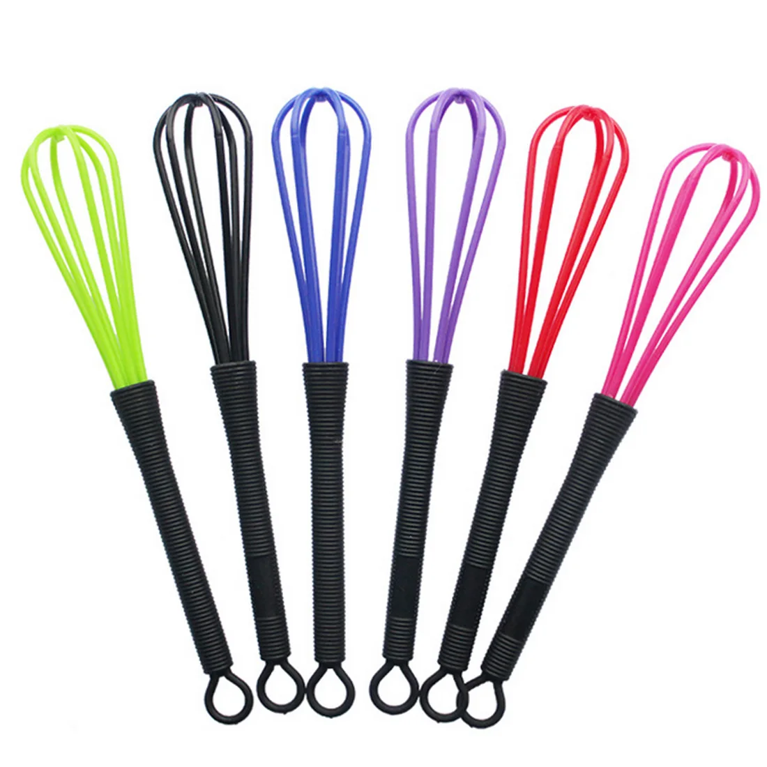 6pcs Professional Salon Hairdressing Dye Cream Whisk Plastic Hair Mixer