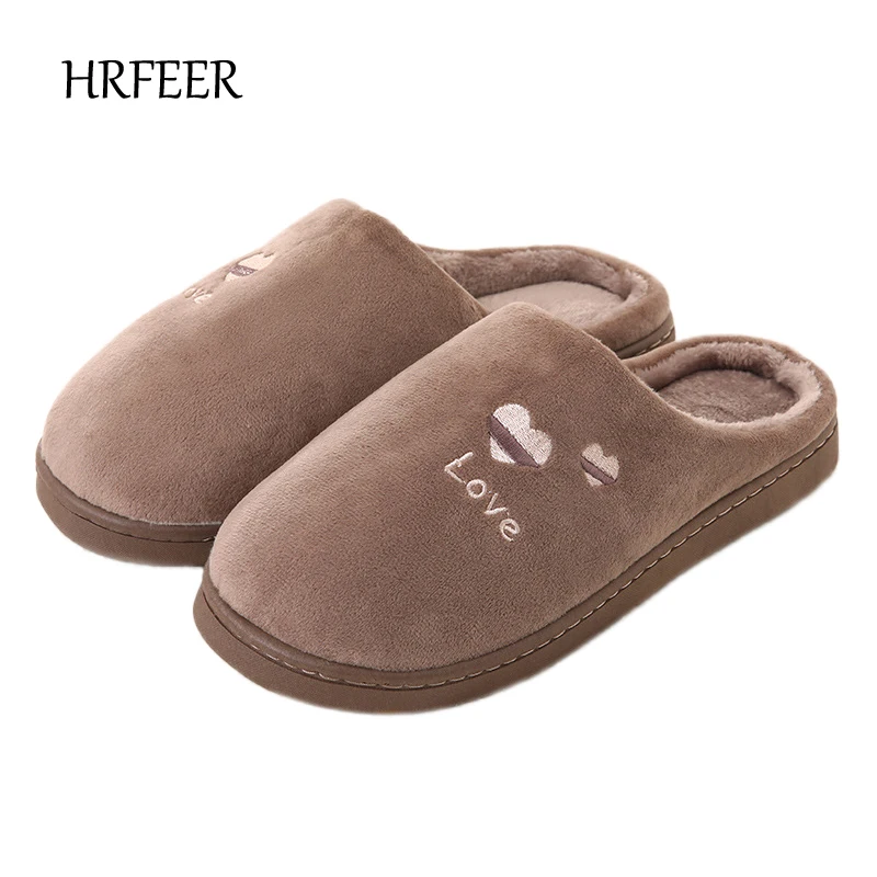 

HRFEER Men Winter Slippers Indoor Non-Slip Shoe Fleece Home Slippers Warm House Shoes Unisex Slipper Large Size 5 Color