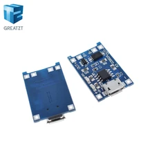 GREATZT 1PCS 5V ROBOT 1A Micro USB 18650 Lithium Battery Charging Board Charger Module+Protection Dual Functions TP4056