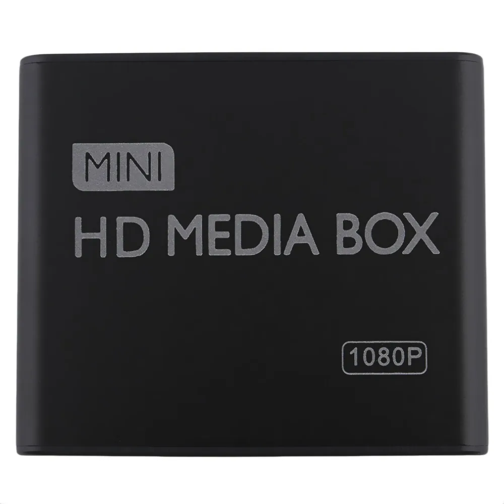 Мини медиаплеер 1080P мини HDD медиабокс ТВ коробка видео мультимедийный плеер Full HD с SD MMC кард-ридером 100Mpbs с европейской вилкой