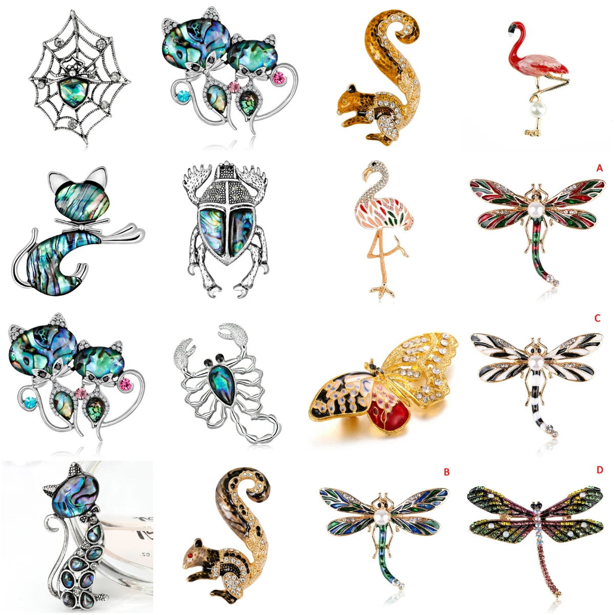 

Vintage Design Shinny Crystal Rhinestone Dragonfly Brooches For Women Dress Scarf Brooch Pins Jewelry Accessories Gift