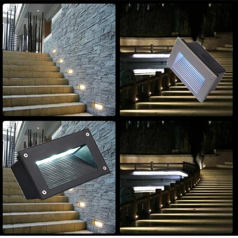 LED underground lamps  3W outdoor Landscape stair lighting  led step lights nightlights floor lamp Waterproof Embedded hot selling 1m pcs silver and stair stair led aluminum profiles for cinema stair step nosing lighting