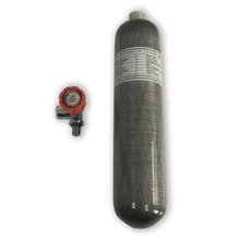 AC10211 2L CE 300 бар 4500PSI карбоновый бак для дайвинга Пейнтбольный бак с предохранительным манометром клапан для дайвинга Прямая поставка Acecare-R