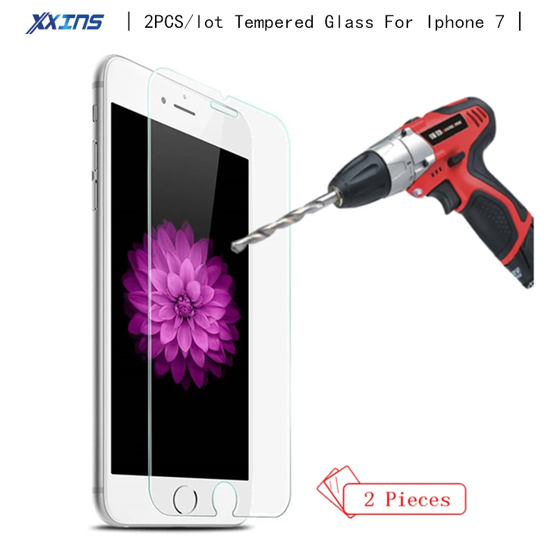 Xxins 2PCS Tempered Glass Toughened Protective film For font b Iphone b font font b 7