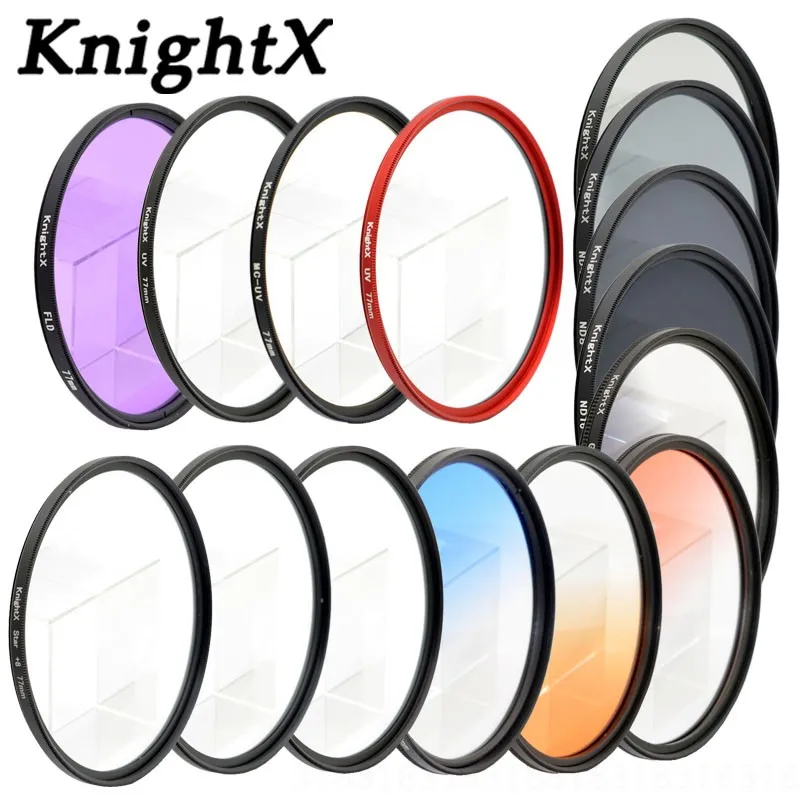 

KnightX Grad Orange Camera lens filter for Sony Canon Nikon light eos 500d macro d3400 alpha UV d700 fujifilm ND 49 52 55 58 67