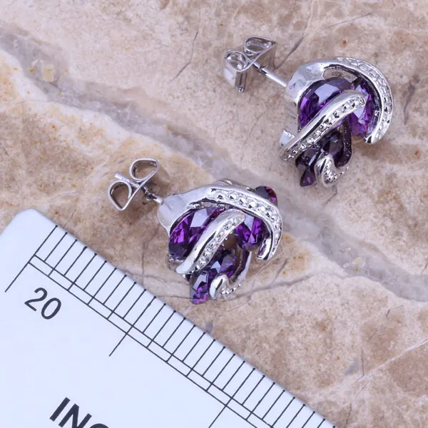 Комплект украшений из серег и кольца с фианитом размеры 6 / 7 8 9 10|silver jewelry set|jewelry