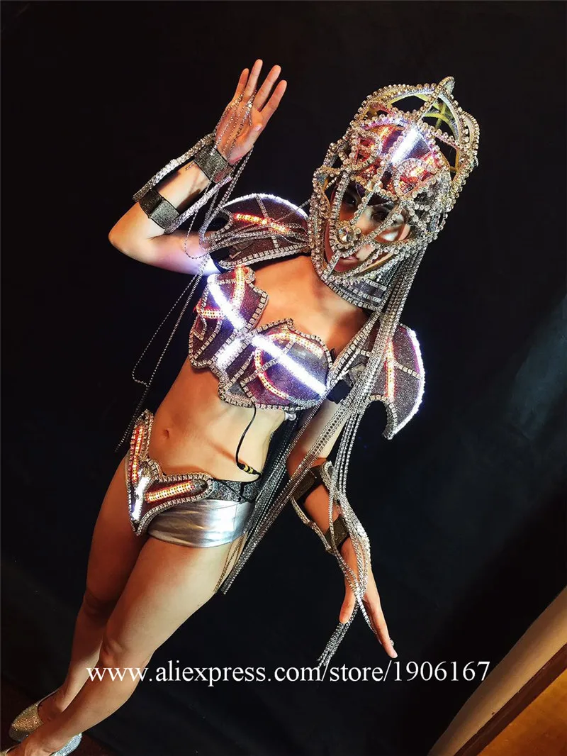 4 комплекта светодиодная светящаяся Сексуальная Дамская подсветка для одежды вечерние платья Led Подиум шоу сценическое представление женский костюм