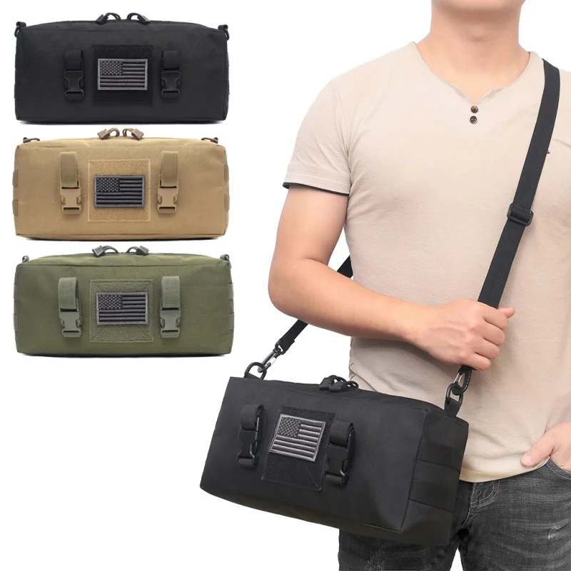 

Nylon Waterproof Waist Bag Mens Climbing Bags Outdoor Military Camping Hiking Pouch One Shoulder Bag