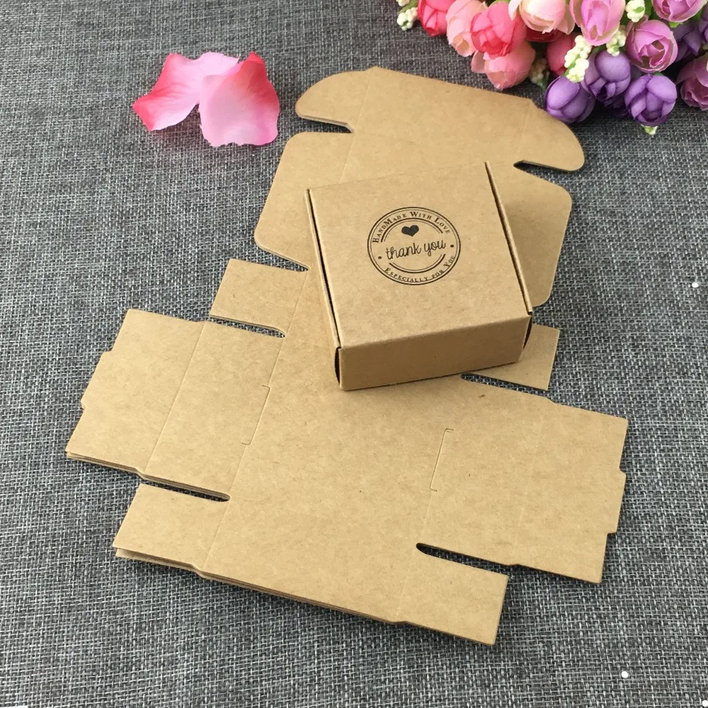

30pcs/lot Kraft Paper Window Box Handmade Soap Wedding Favor Gift Candy Package Brown Boxes Free Shipping