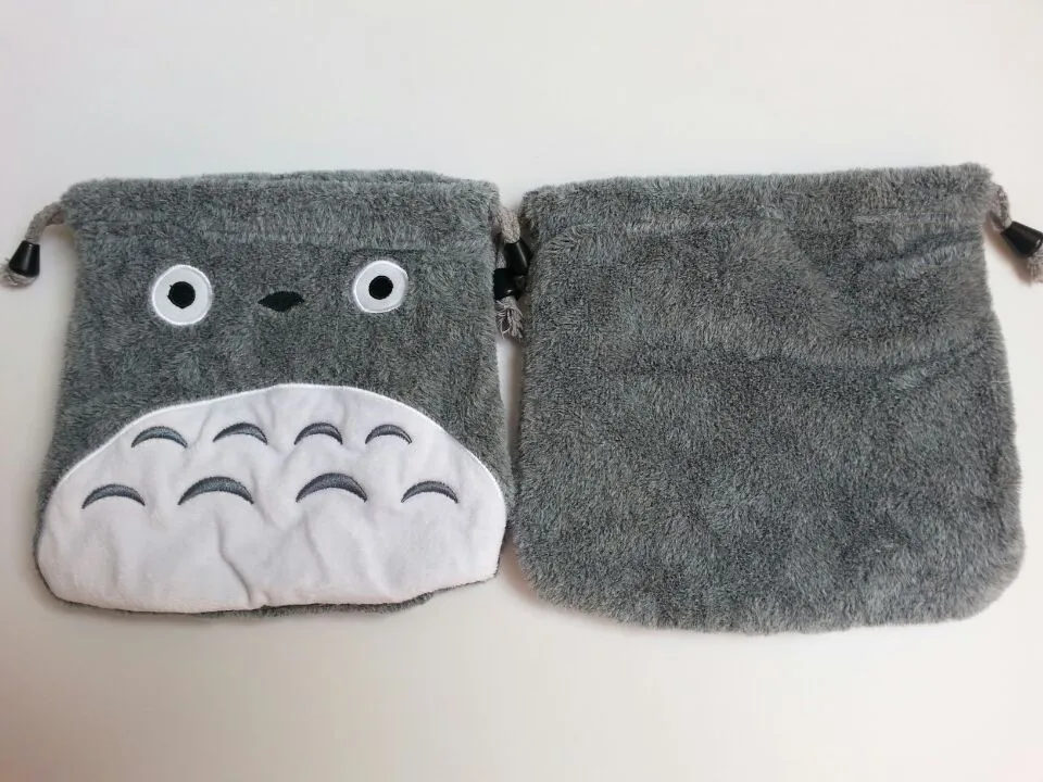 Totoro Маленький милый плюшевый мешок Мой сосед Тоторо плюшевые рюкзаки на кулиске сумка Pounch " x 7,8" Тоторо сумочка