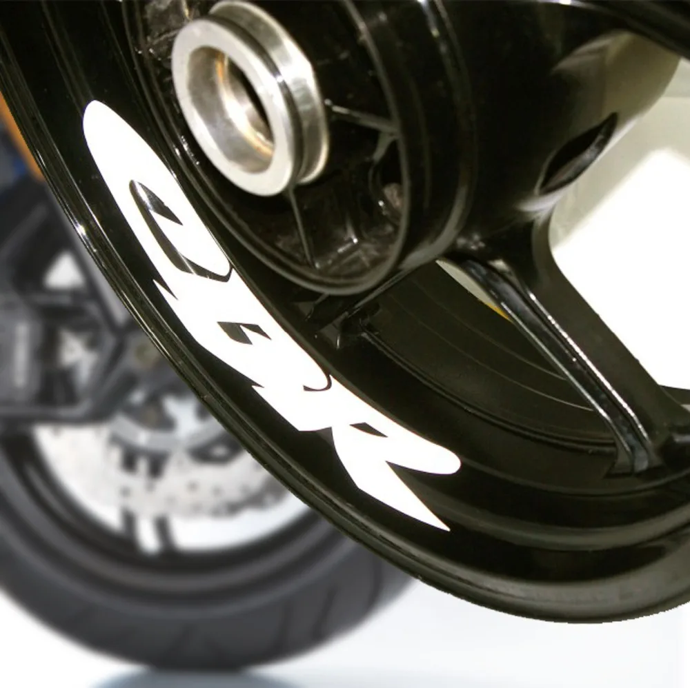A set of 8pcs motorcycle wheel decals waterproof Reflective stickers rim Motorcycle sticker For