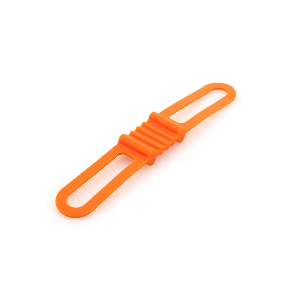Горный Дорожный велосипед силиконовый ремешок полосы для телефона и фонарика эластичный бандаж велосипедный фонарь с креплением Держатель Аксессуары для велосипеда - Цвет: Оранжевый