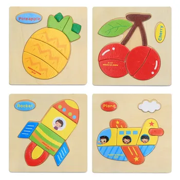 

Kids Toys Cartoon Animal Wooden Board Pattern Puzzle Gifts For Children Toy Board Puzzle
