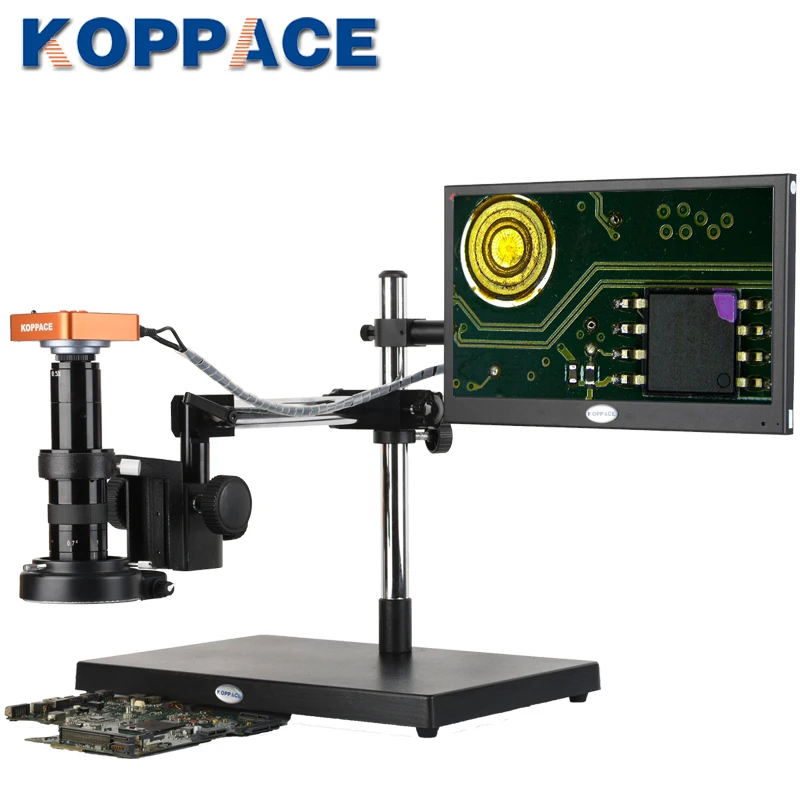 KOPPACE 17X-108X, 21 миллион пикселей, Full HD, 1080 P, 60FPS, промышленный микроскоп HDMI, электронный микроскоп для ремонта мобильных телефонов