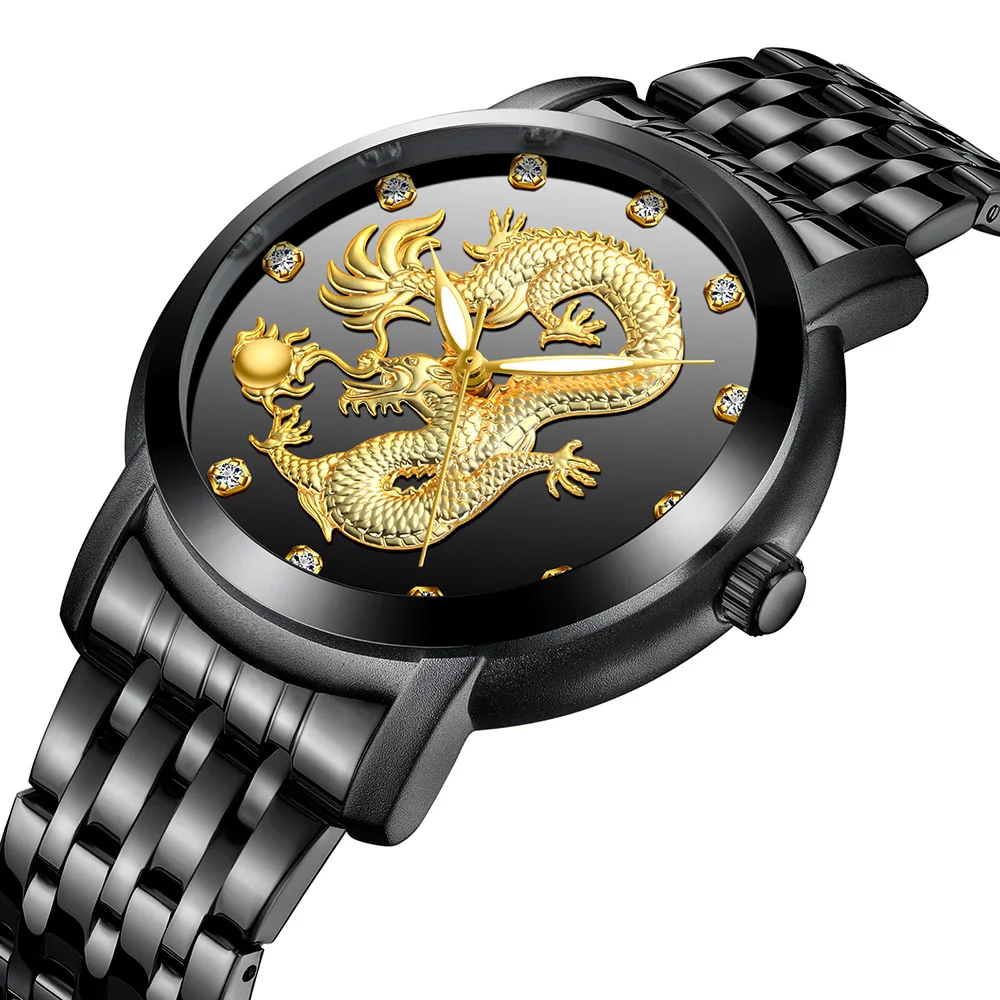 

Reloje 2019 Gold Black Watch Men Fashion Quartz Clock Mens Watches Top Brand Luxury Business Waterproof Watch Relogio Masculino