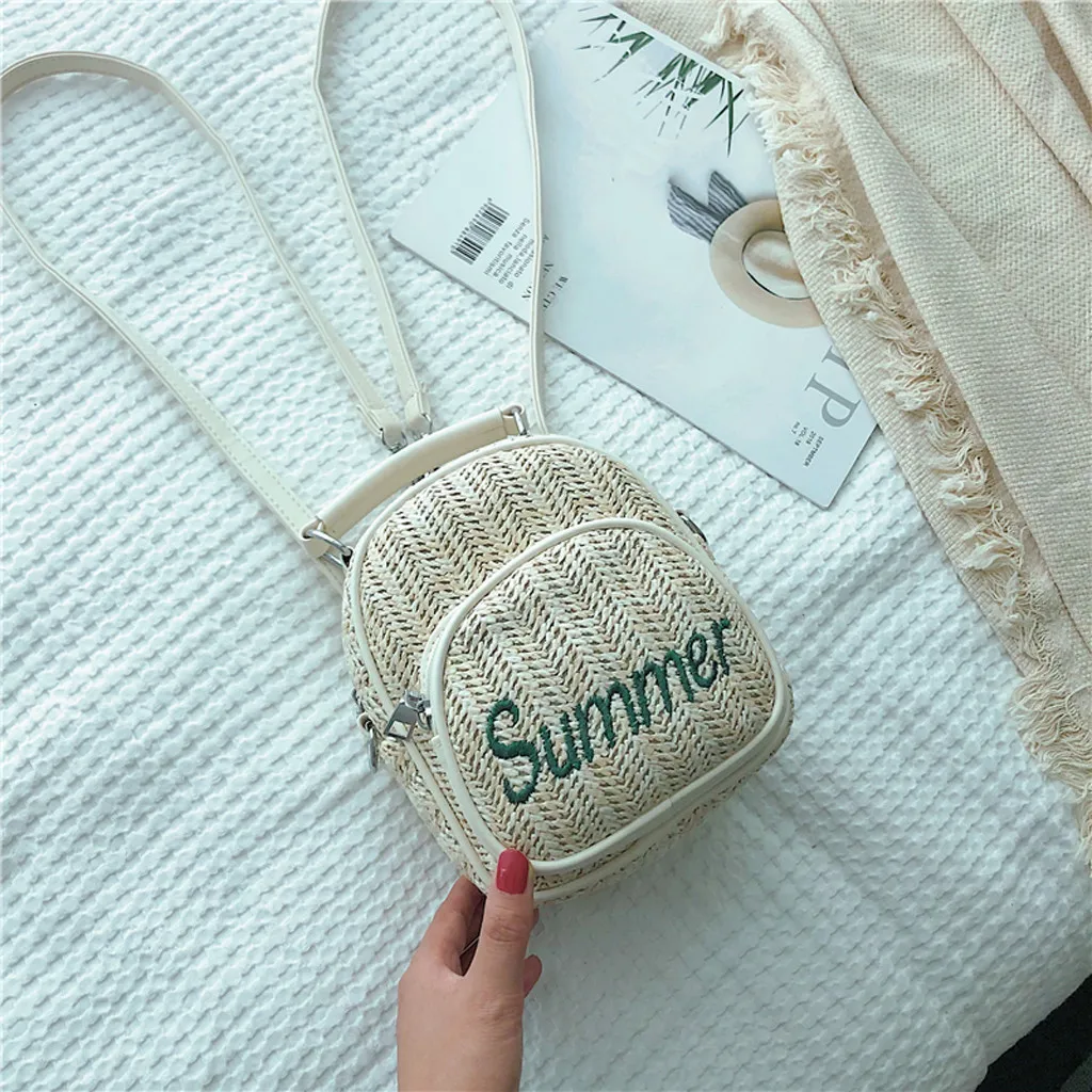 Летняя женская мода ретро тканая сумка тканая пляжная сумка вечерние mochila mujer mochila feminina# G4