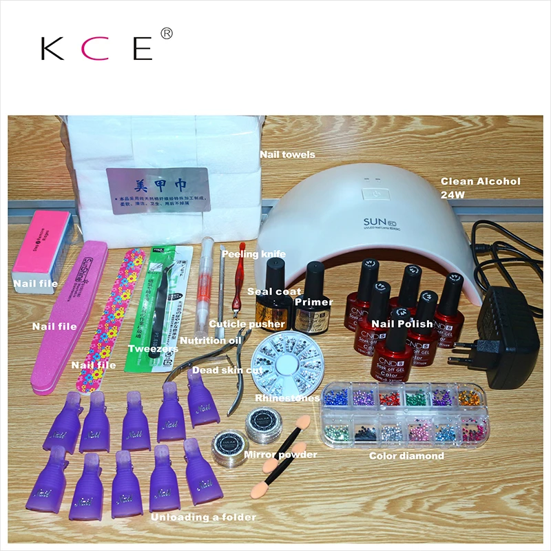 2016 Fashion Female Nail Tool Kit 24W US EU Plug LED Light Nail Dryer Nail Art