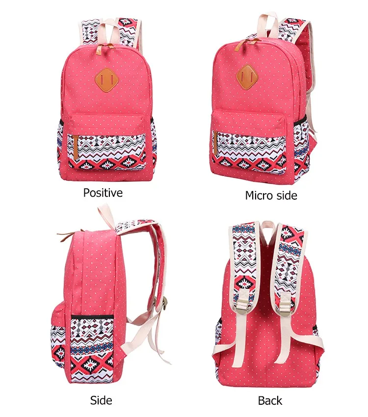 3 шт. осенне-зимний женский набор рюкзаков холщовая печать школьная сумка для подростков девочек школьные сумки рюкзаки mochila feminin