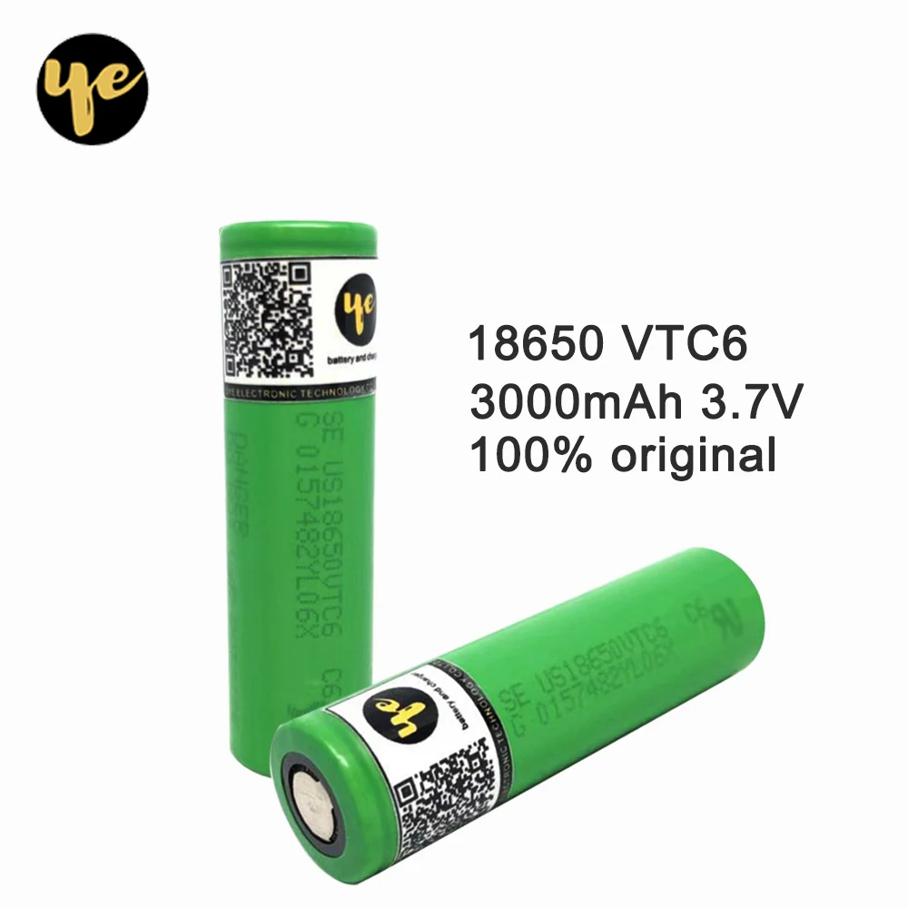 Оригинальный 18650 VTC6 3000 мАч 30 Ампер 18650 подходит для электрической сигареты перезаряжаемые батарея отвертки набор 12 В игрушечные лошадки Инс