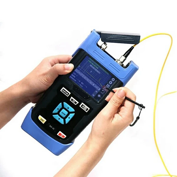 

Mini Digital Optical Fiber OTDR Tester QX45 Singlemode OTDR 1310nm/1550nm 32/30dB with English/Portuguese/Spanish Language