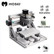 MOSKI CNC 1610 with ER11 diy cnc engraving machine mini Pcb Milling Machine Wood Carving machine