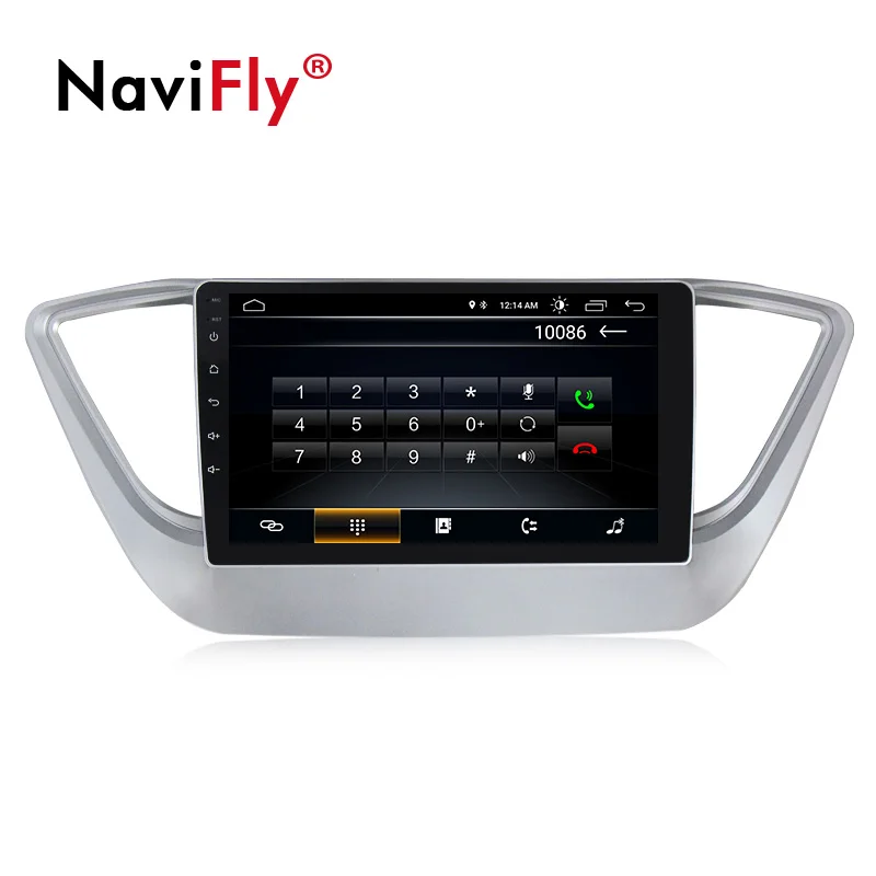 Sale NaviFly car multimedia player for hyundai solaris verba 2017 2018 with Android 8.1 support GPS navigation wifi Bluetooth 4