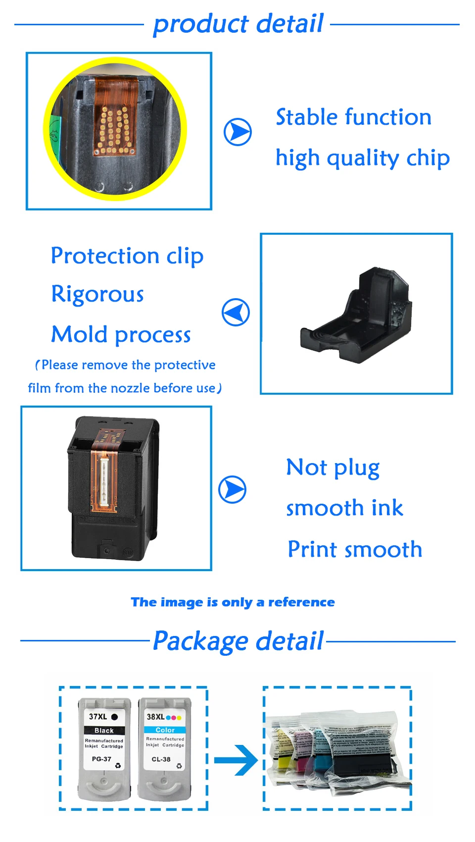 4 шт PG-37 CL-38 картриджи для Canon PG 37 CL 38 PG37 CL38 PIXMA MP140 MP190 MP210 MP220 MP420 IP1800 IP2600 MX300 принтера