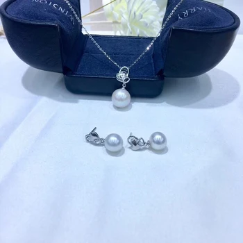 

925 Silver Pearl Pendant and Earrings Component Findings Jewelry Set Mounts Settings Mountings Parts for Pearls Stones Beads