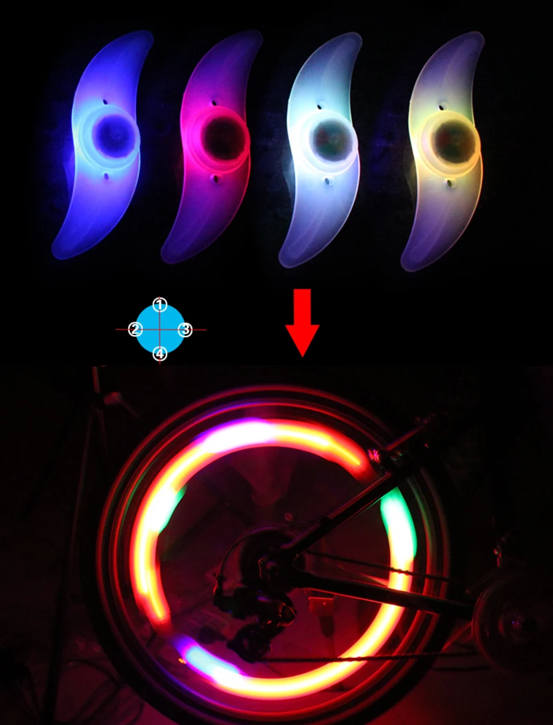 Discount LED Light for Bicycle Spokes Cycling Bike Waterproof  Willow Wheel Wire Lights Bike Cycling Lamp 1