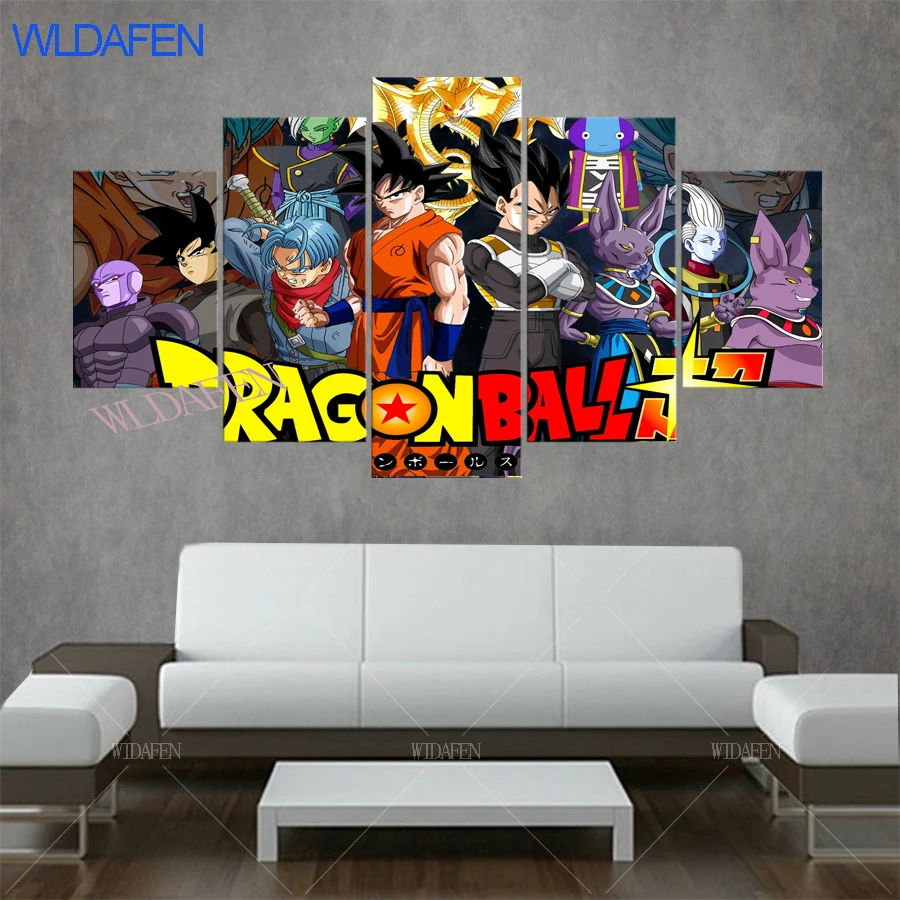 Dragon ball z Аниме manga фан арт MP002 гостиная Главная стены 5 шт. холсте современного